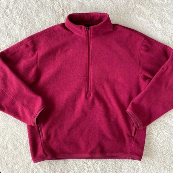 lululemon athletica Sweaters - ❤️ Lululemon Oversized-Fit Fleece Half Zip Pomegranate Men’s Size Small